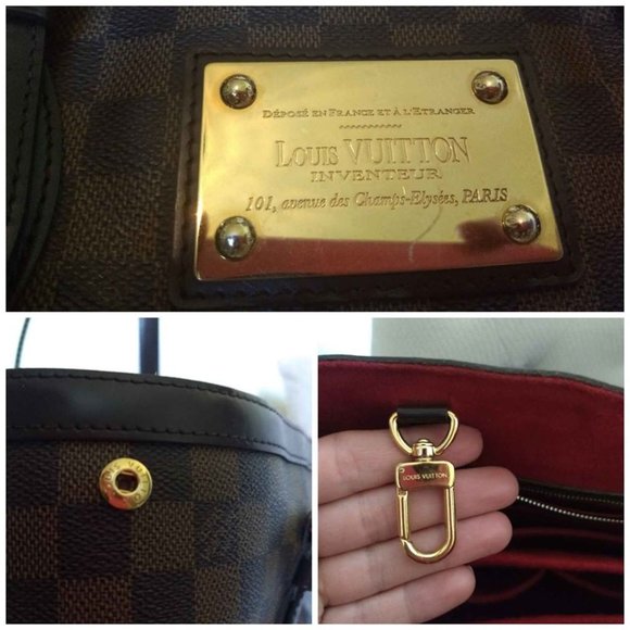 Louis Vuitton Hampstead MM Demier Ebene Brown and Red Tote Bag - Picture 6 of 14